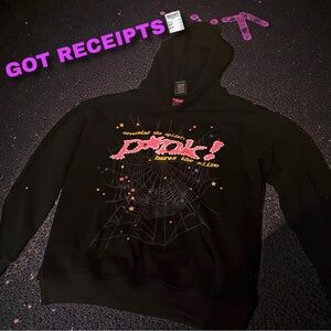 Sp3der Pink Hoodie Size M